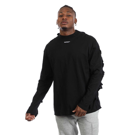 Black - Front - Off White Mens Post Archive Faction Long-Sleeved T-Shirt
