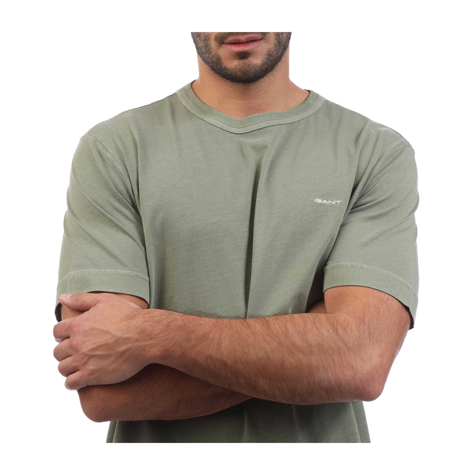 Green - Side - Gant Mens Sunfaded T-Shirt