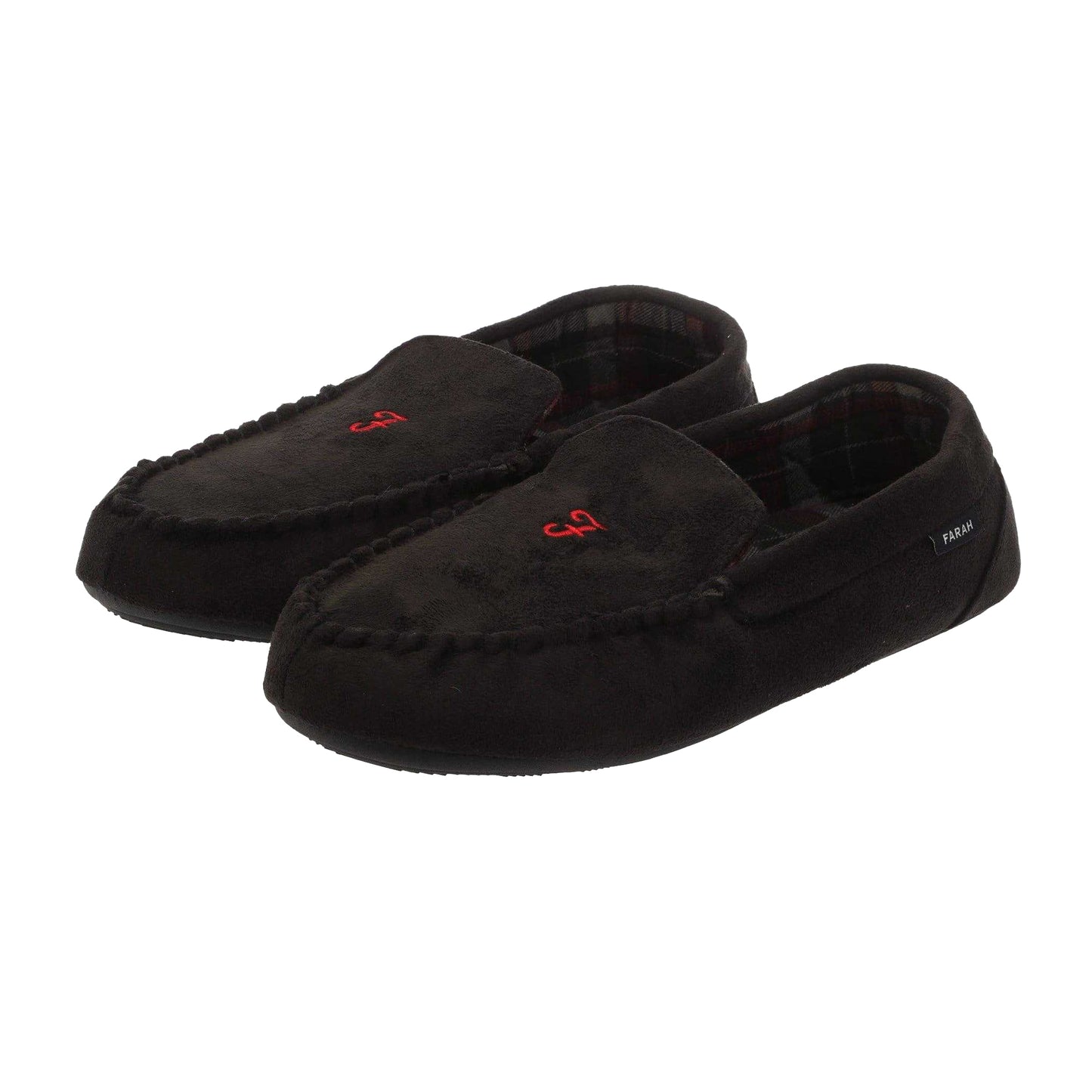 Black - Lifestyle - Farah Mens Nicken Moccasin Slippers