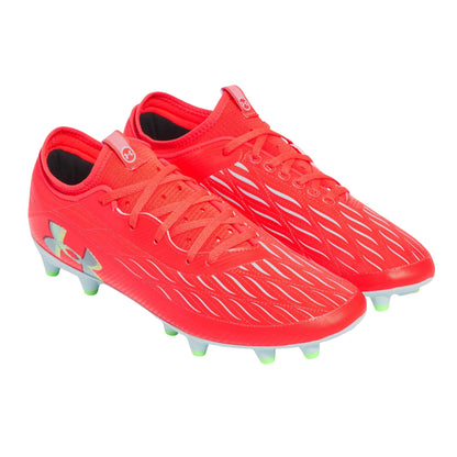 Red - Front - Under Armour Mens Magnetico Select 4 Firm Ground Football Boots