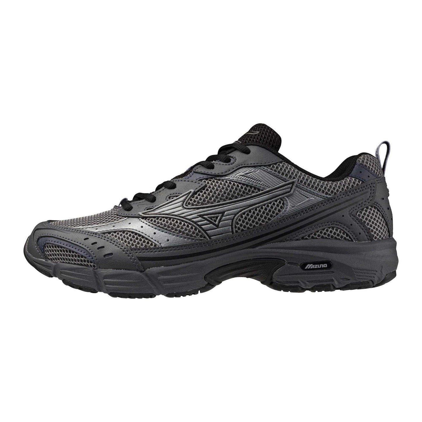 Silver-Iron Gate-Quiet Shade - Pack Shot - Mizuno Mens MXR Trainers