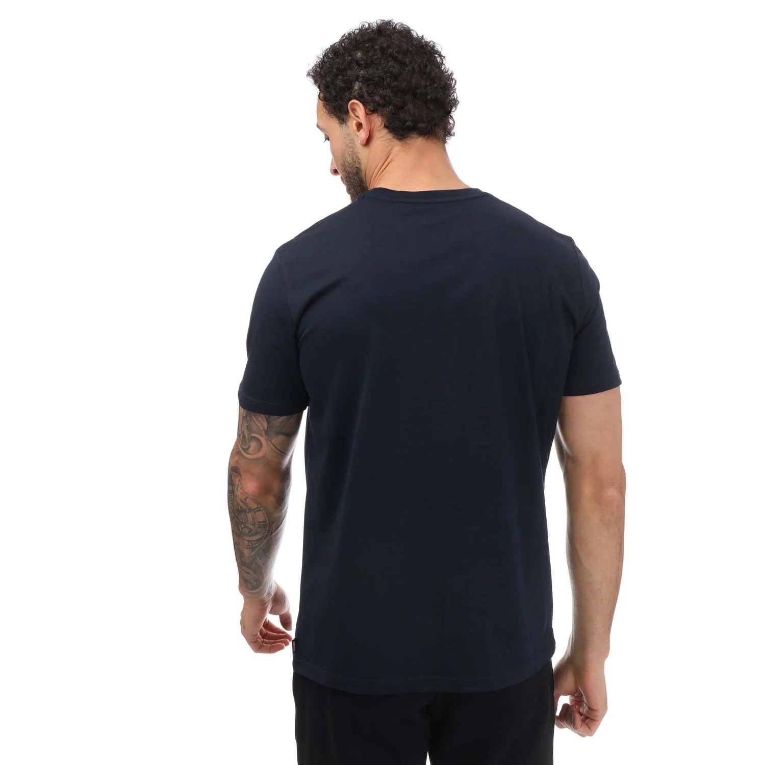 Navy - Back - DKNY Mens Logo Polycotton T-Shirt
