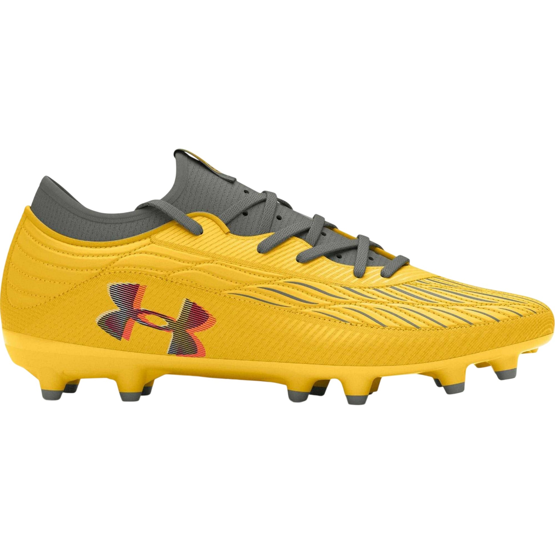 Yellow-Grey - Side - Under Armour Mens Magnetio Select Firm Ground Football Boots