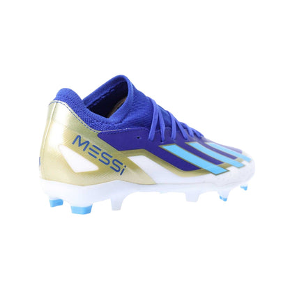 Blue - Back - Adidas Mens X Crazyfast Messi League Firm Ground Football Boots