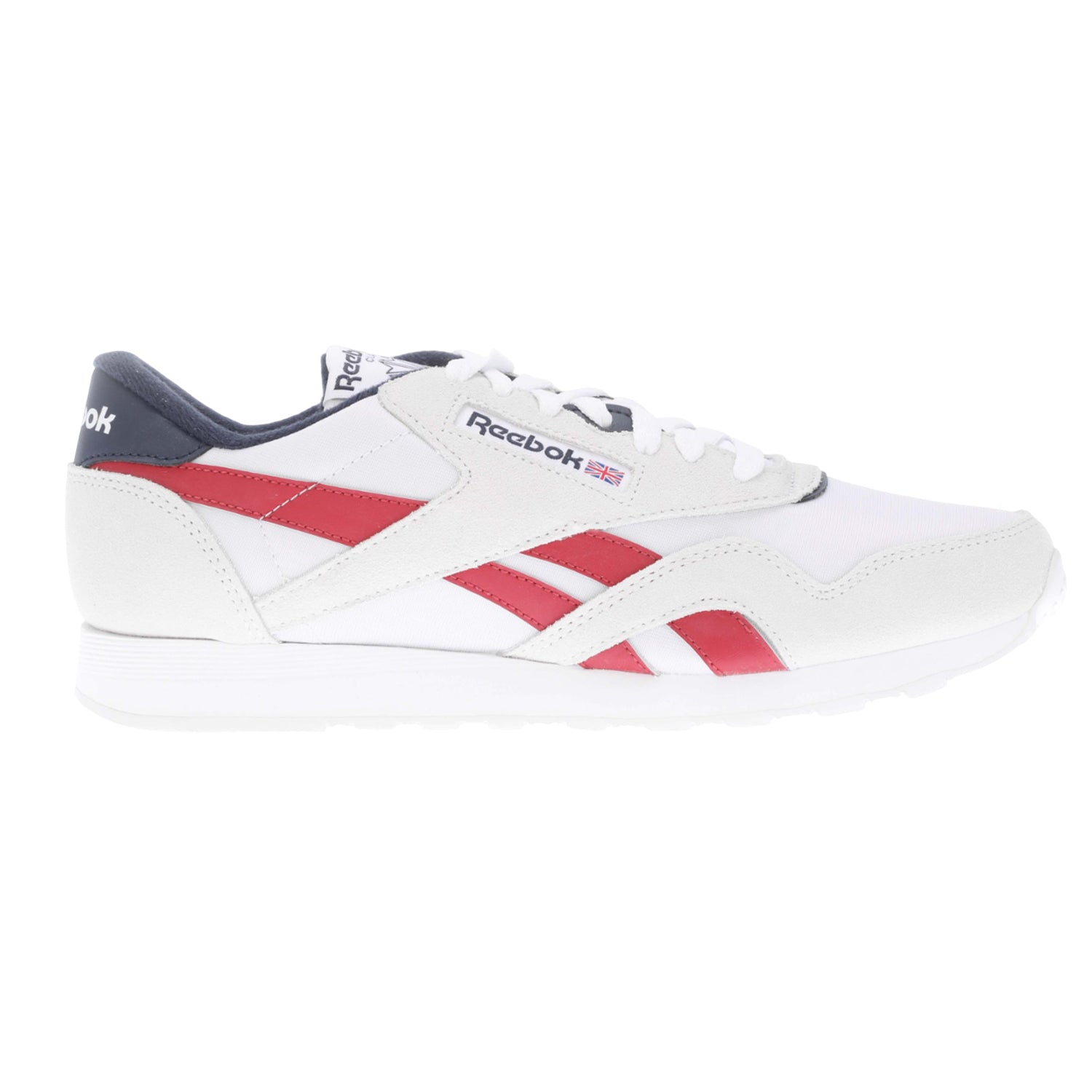 White-Red - Side - Reebok Unisex Adult Classic Nylon Trainers