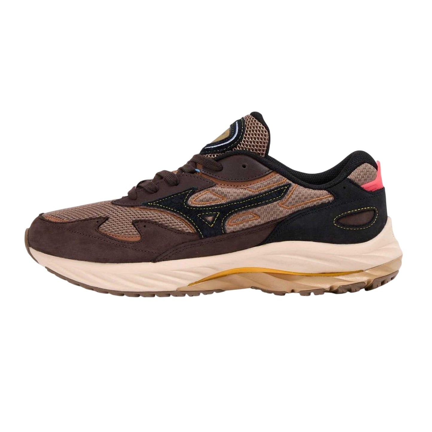 Black - Side - Mizuno Mens Wave Rider Trainers