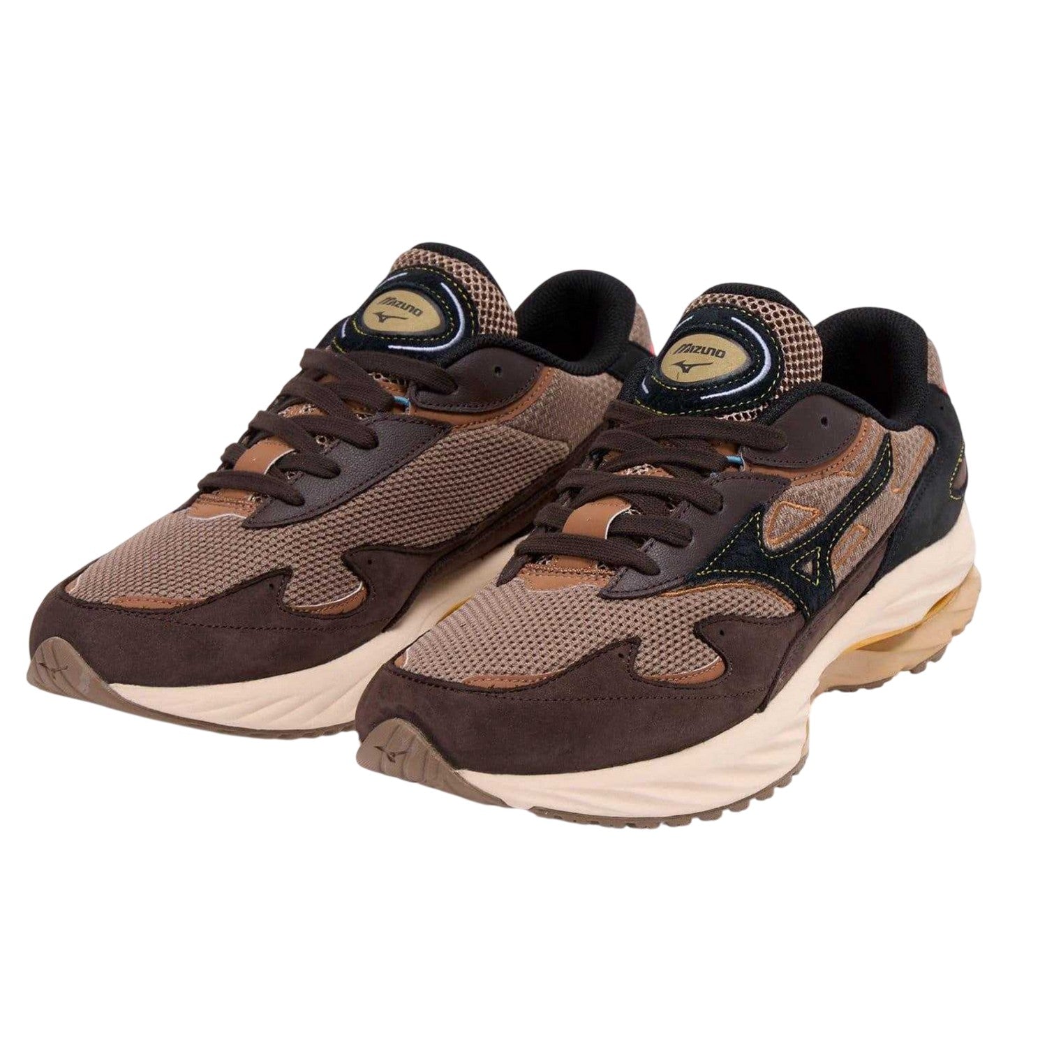 Black - Front - Mizuno Mens Wave Rider Trainers
