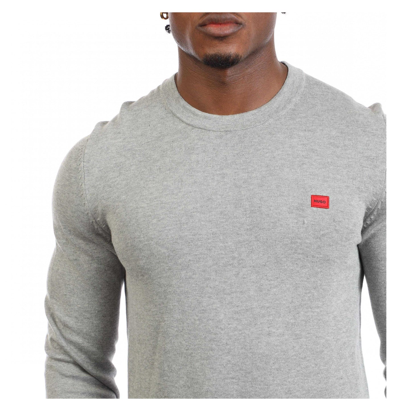 Grey - Side - Hugo Mens San Cassius-C1 Sweatshirt