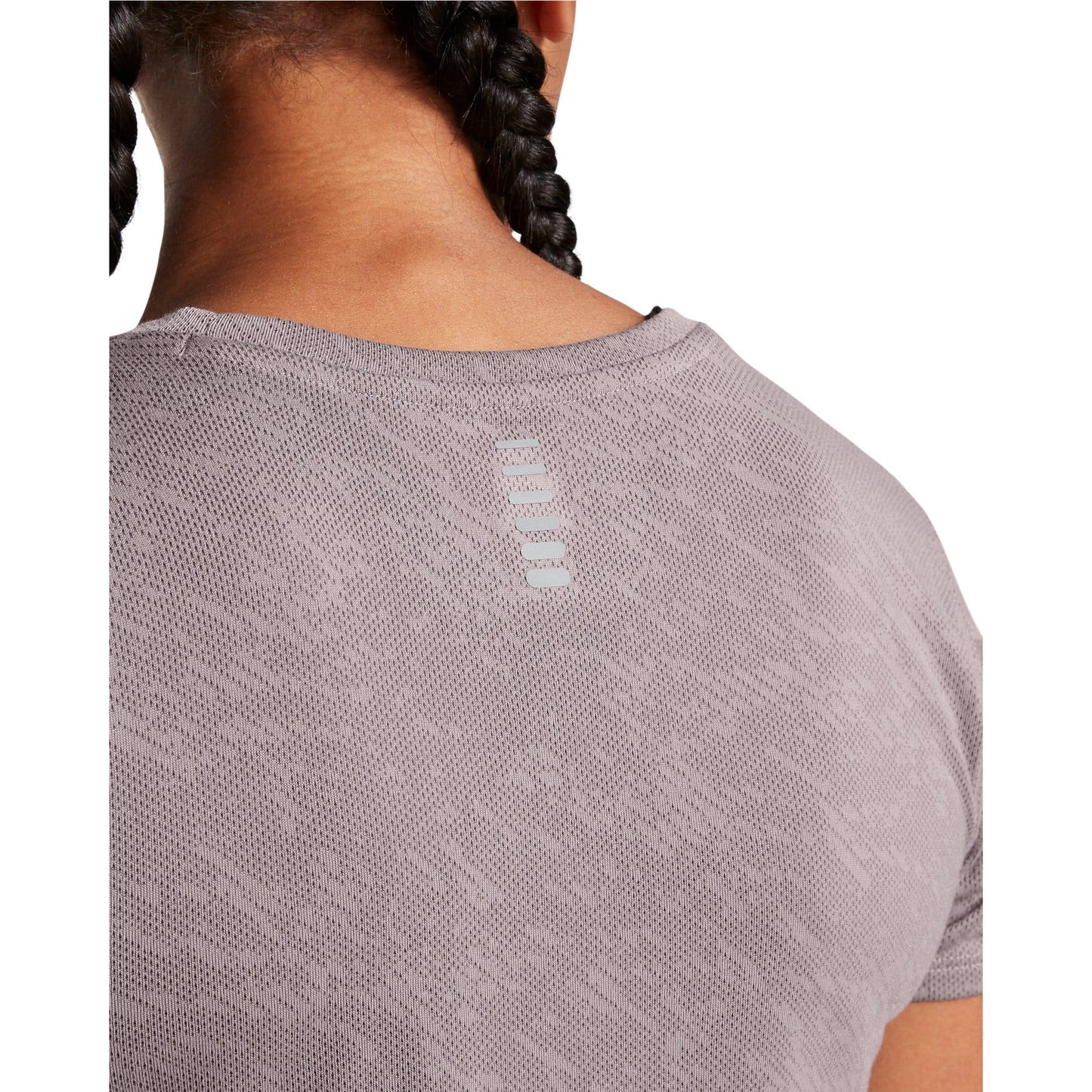 Grey - Side - Under Armour Womens-Ladies Launch Camo Short-Sleeved T-Shirt