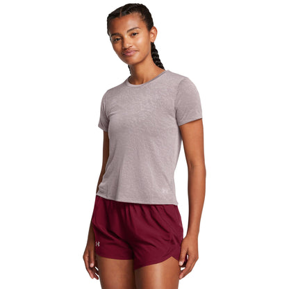 Grey - Lifestyle - Under Armour Womens-Ladies Launch Camo Short-Sleeved T-Shirt