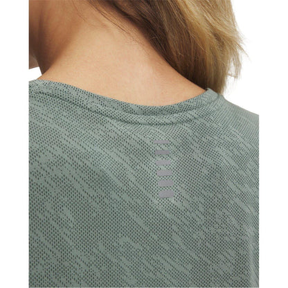 Green - Side - Under Armour Womens-Ladies Launch Camo Short-Sleeved T-Shirt