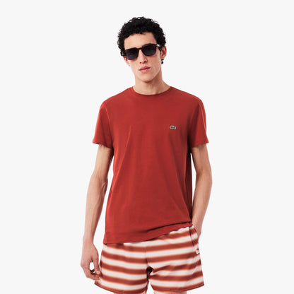 Red - Side - Lacoste Mens Pima Cotton T-Shirt