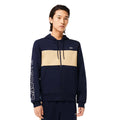 Navy - Side - Lacoste Mens Colour Block Full Zip Hoodie