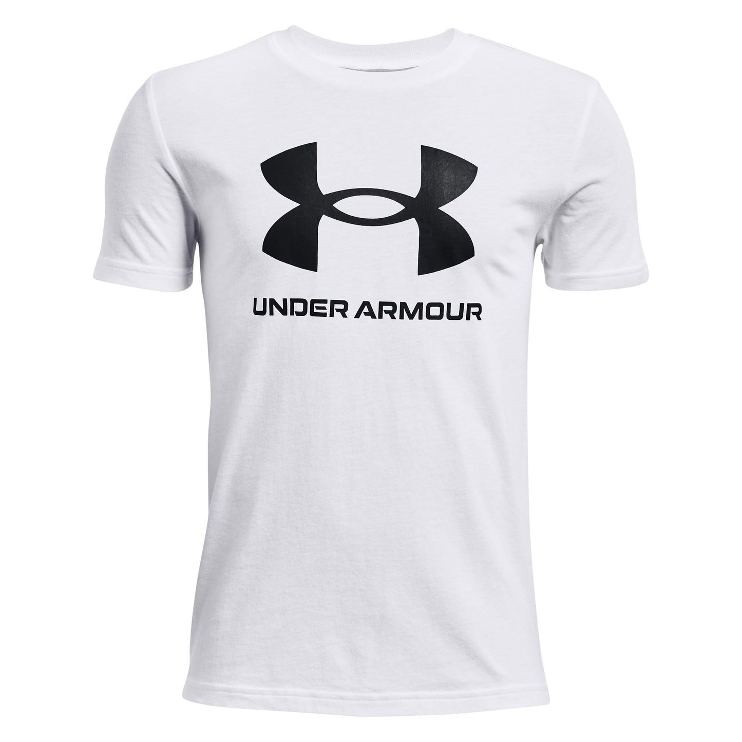 White - Front - Under Armour Childrens-Kids Sportstyle Logo Short-Sleeved T-Shirt