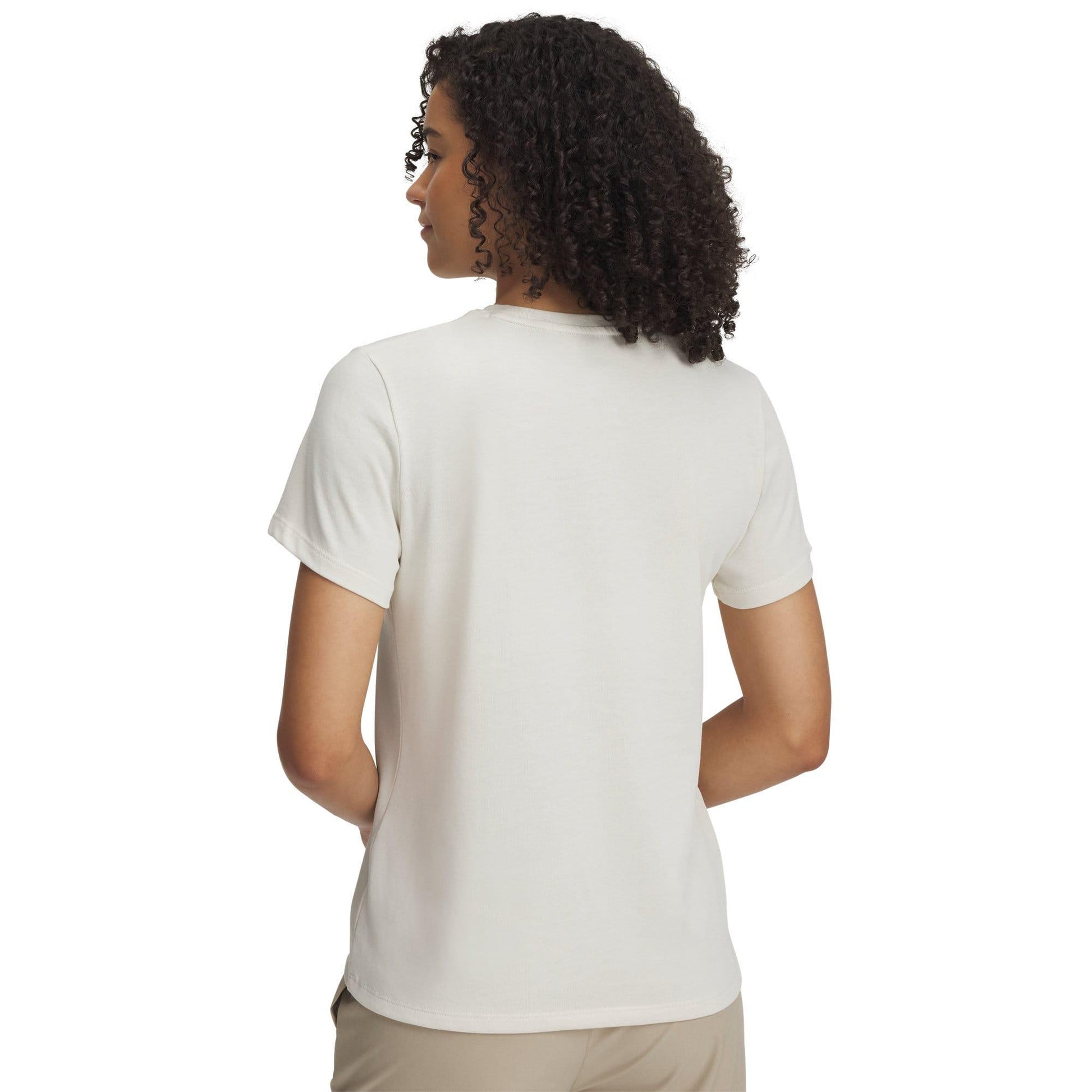 White - Back - Under Armour Womens-Ladies Heavyweight Branded T-Shirt