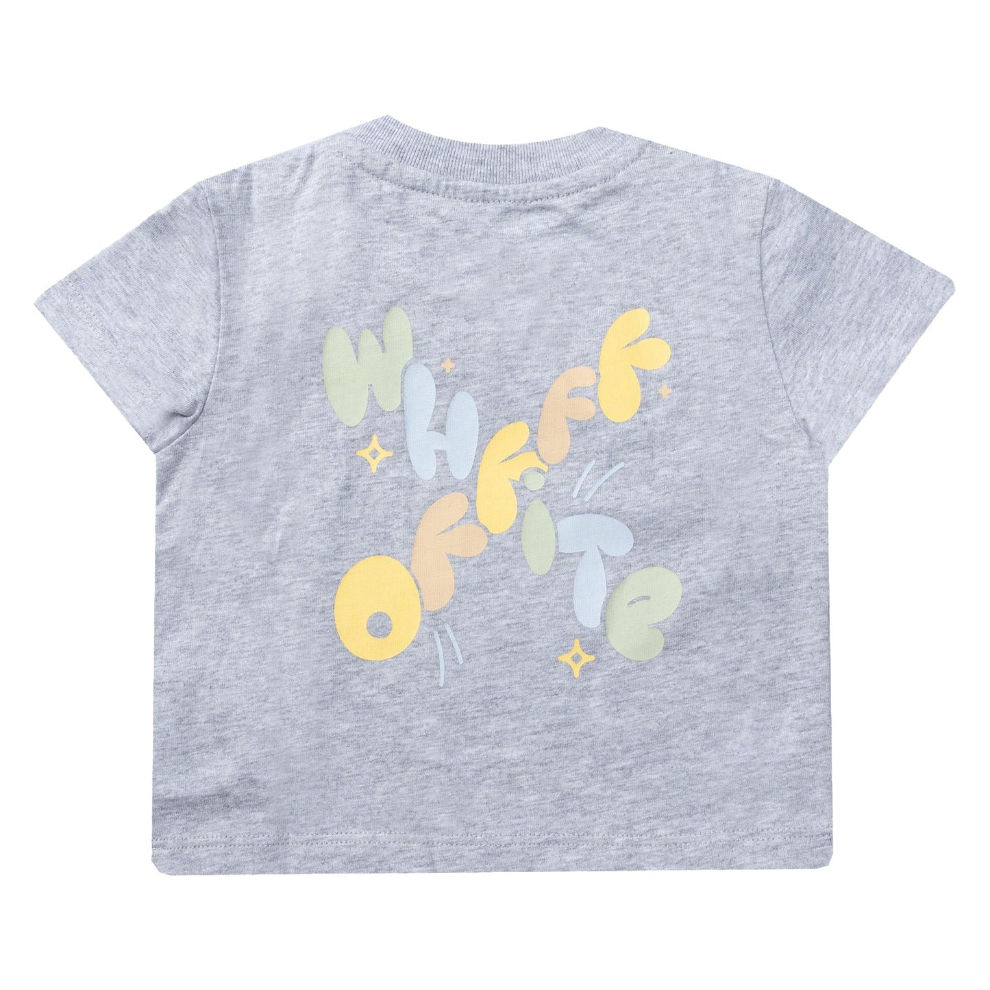 Grey - Back - Off White Toddler Funny T-Shirt