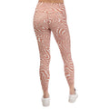 Clay Strata - Back - Adidas Womens-Ladies Essentials Zebra Print Yoga 7-8 Leggings