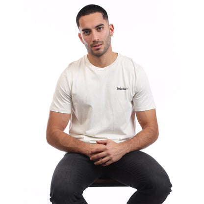 Beige - Lifestyle - Timberland Mens Linear Logo T-Shirt