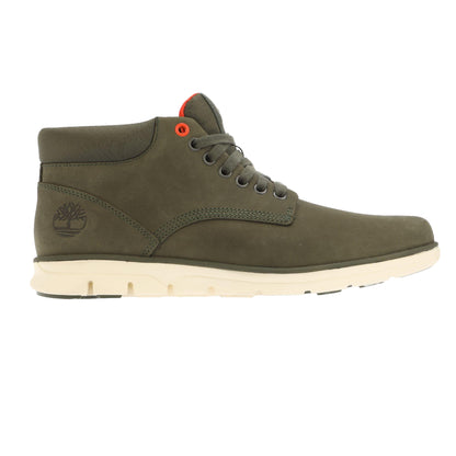 Green - Front - Timberland Mens Bradstreet Leather Mid Cut Trainers