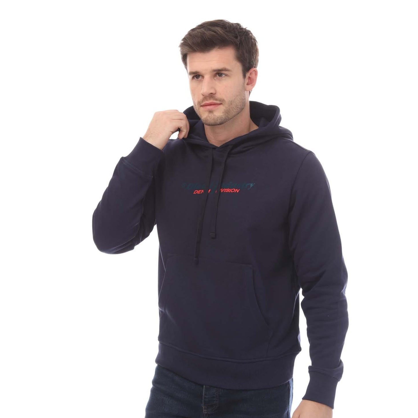 Navy - Front - Diesel Unisex Adult S-Girk Cuty Hoodie