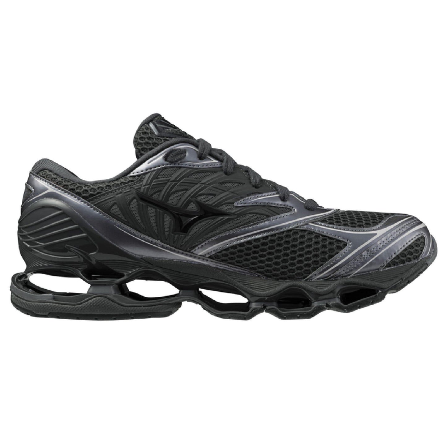 Black - Front - Mizuno Womens-Ladies Wave Prophecy Ls Trainers