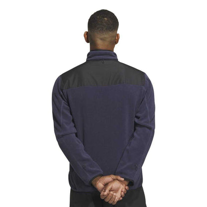 Navy - Back - Adidas Mens Polar Full Zip Fleece Jacket