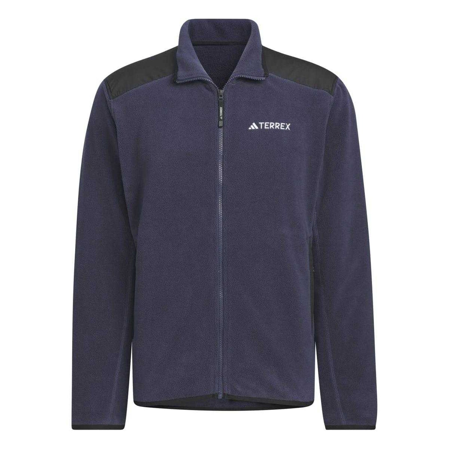 Navy - Front - Adidas Mens Polar Full Zip Fleece Jacket