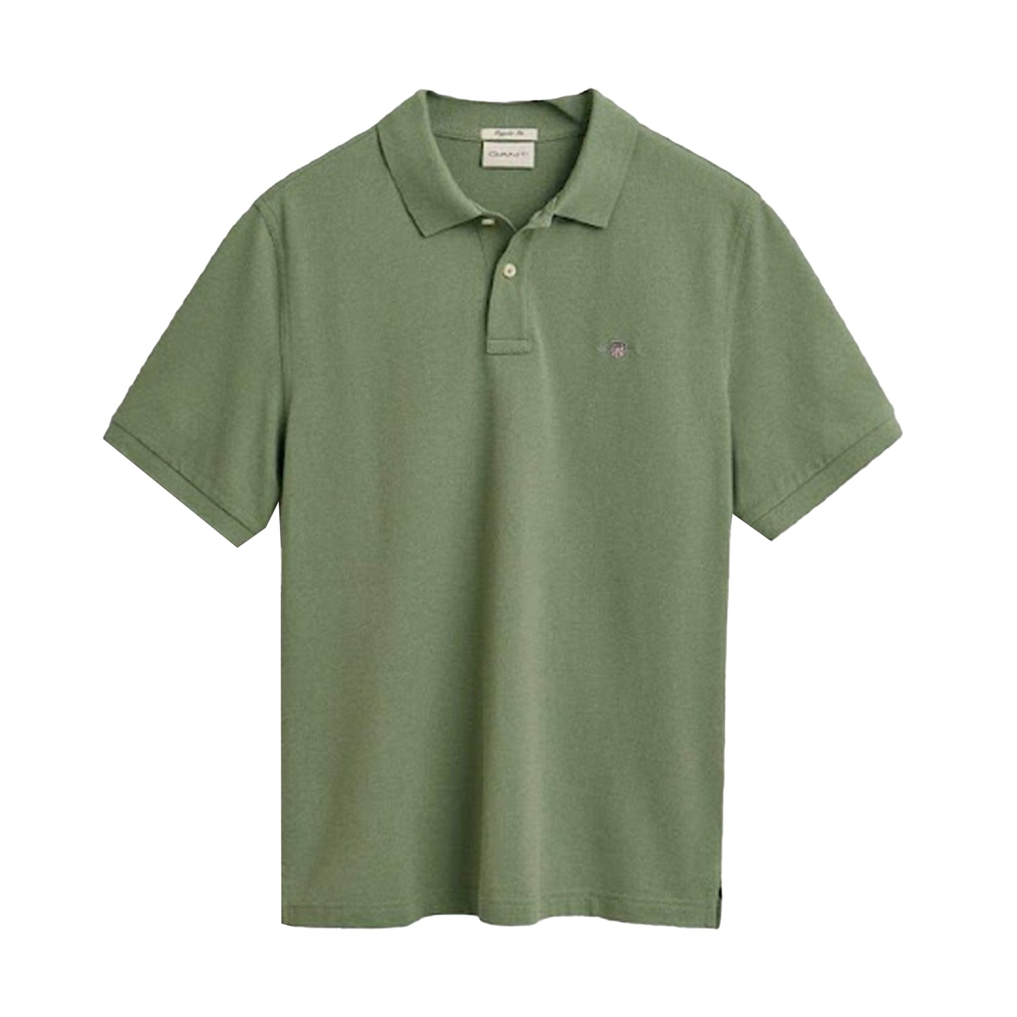 Kalamata-Green - Front - Gant Mens Shield Pique Regular Polo Shirt