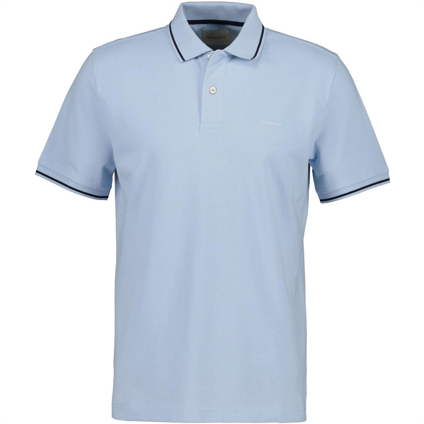 Fresh Blue - Front - Gant Mens Regular Short-Sleeved Polo Shirt
