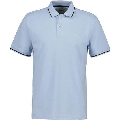 Fresh Blue - Front - Gant Mens Regular Short-Sleeved Polo Shirt