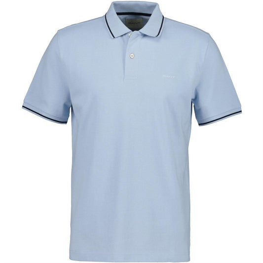 Fresh Blue - Front - Gant Mens Regular Short-Sleeved Polo Shirt