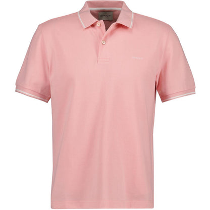Bubblegum Pink - Front - Gant Mens Regular Short-Sleeved Polo Shirt