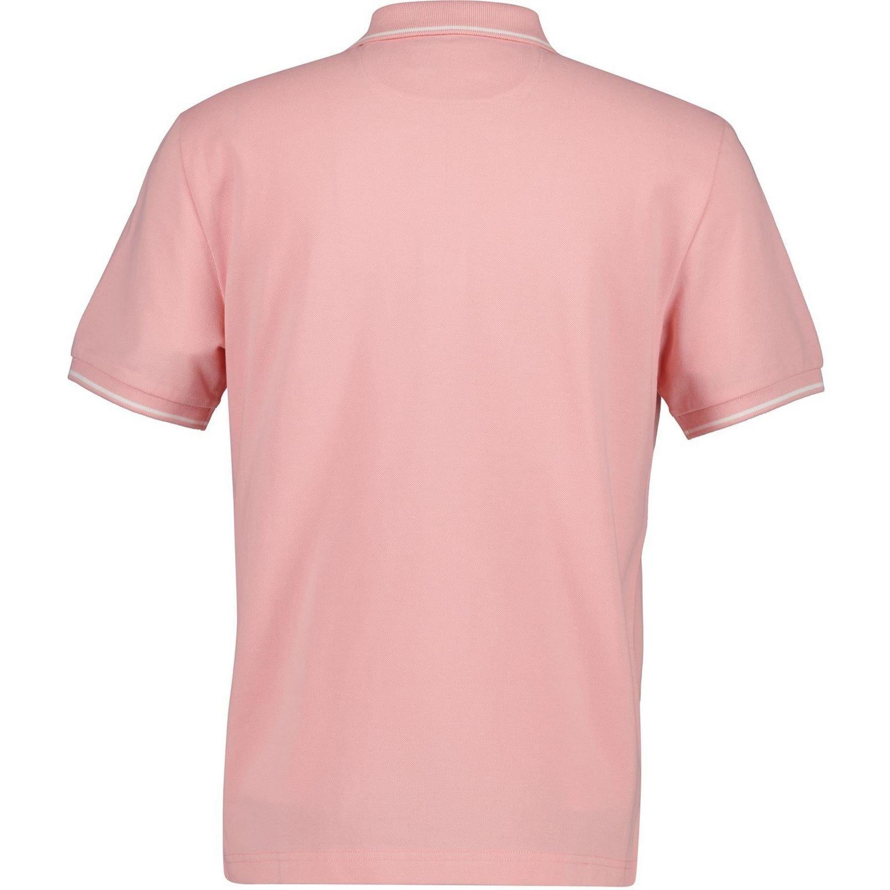 Bubblegum Pink - Back - Gant Mens Regular Short-Sleeved Polo Shirt