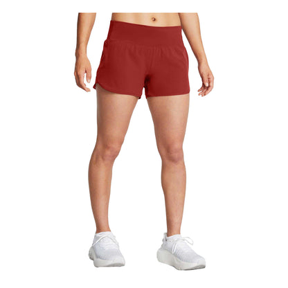 Orange - Back - Under Armour Womens-Ladies Launch Pro Shorts