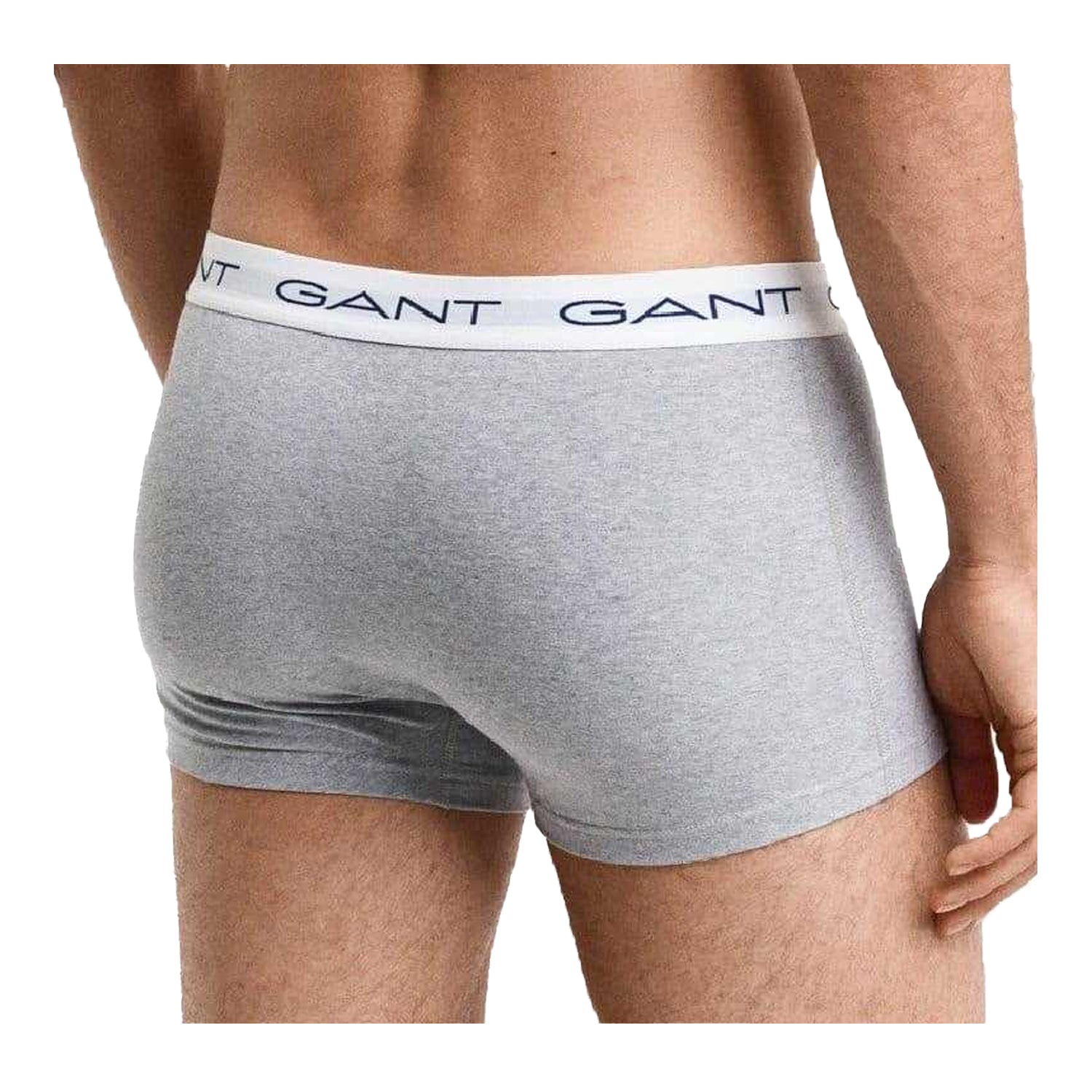 Grey - Back - Gant Mens Trunking (Pack of 3)