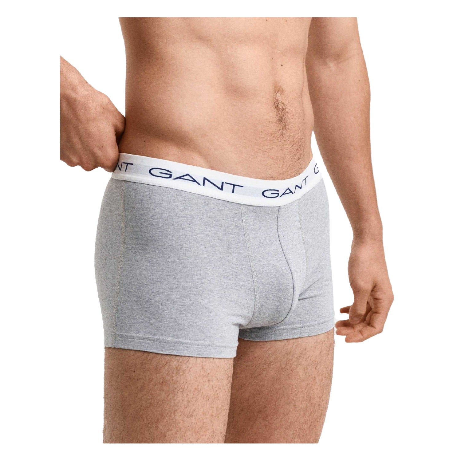Grey - Side - Gant Mens Trunking (Pack of 3)