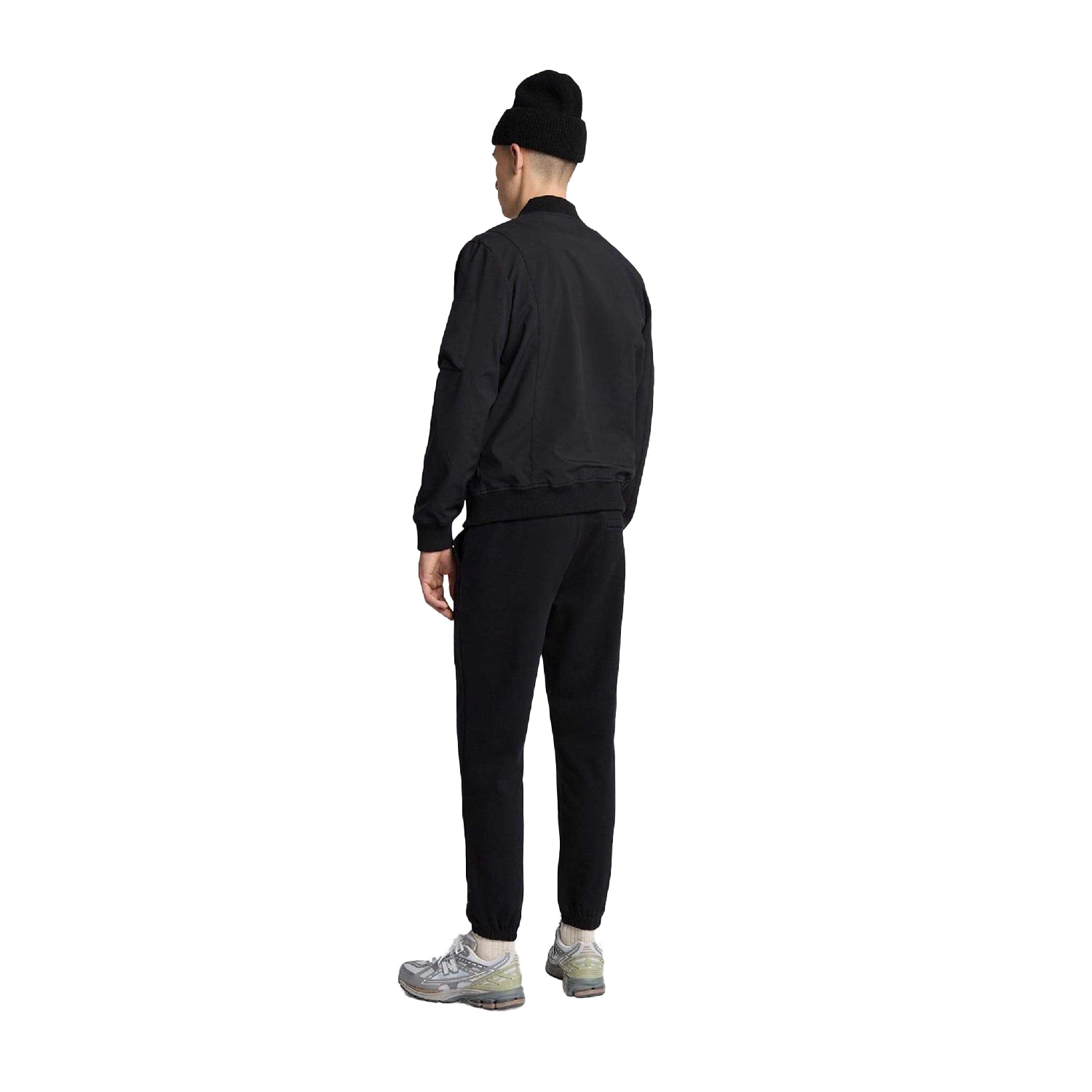 Black - Back - Lyle & Scott Mens Ribbed Waistband Sweatpants