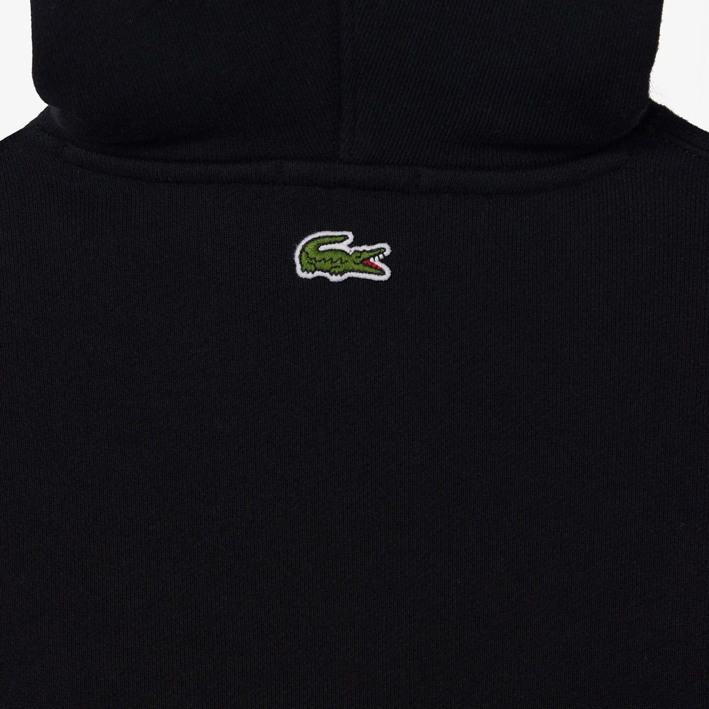 Black - Back - Lacoste Unisex Adult Fleece Loose Hoodie