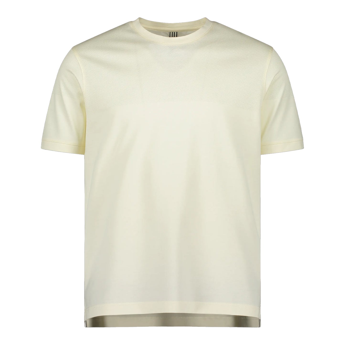 Ecru - Front - Mercery Mens Lacer Split Micro Stitch T-Shirt