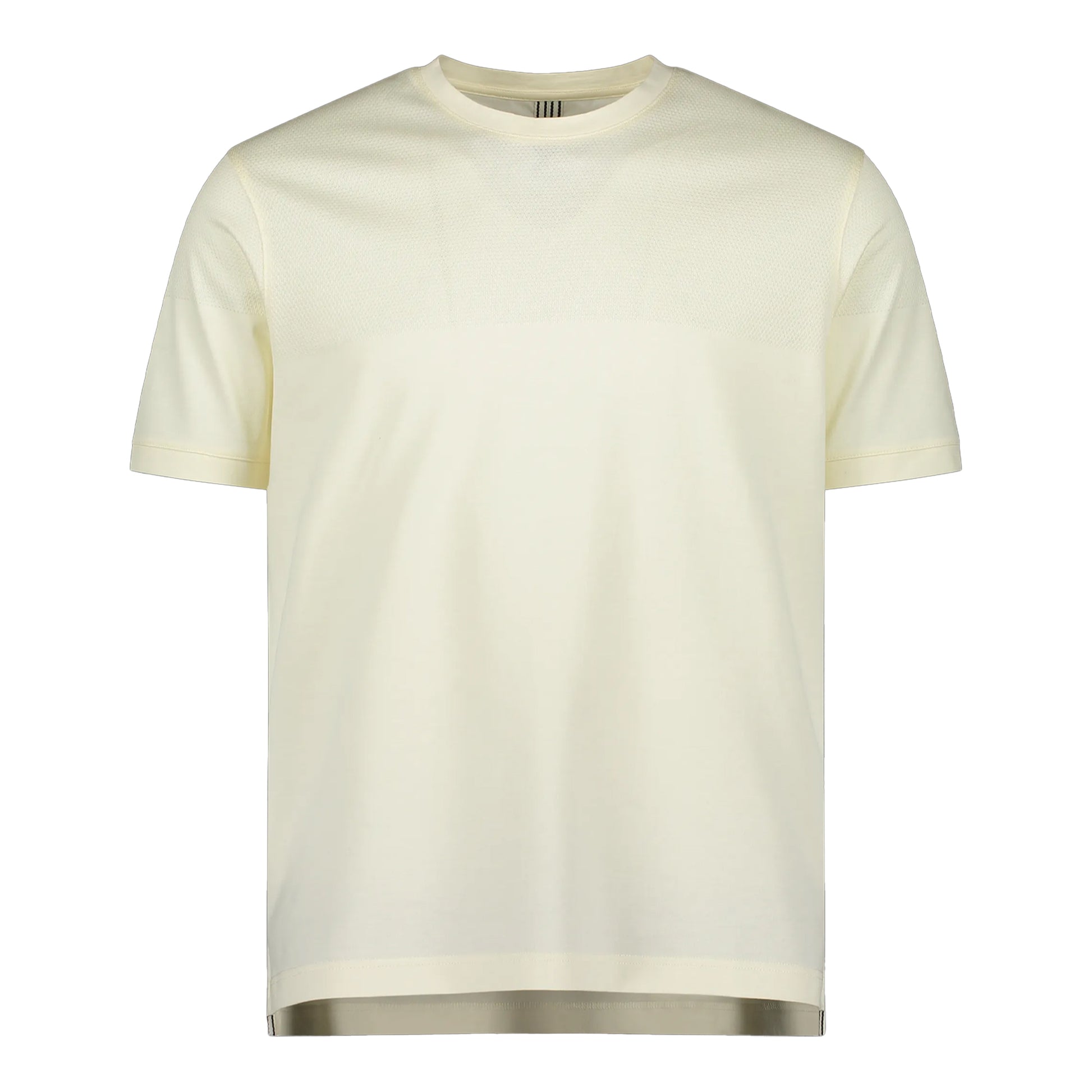Ecru - Front - Mercery Mens Lacer Split Micro Stitch T-Shirt