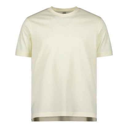 Ecru - Front - Mercery Mens Lacer Split Micro Stitch T-Shirt