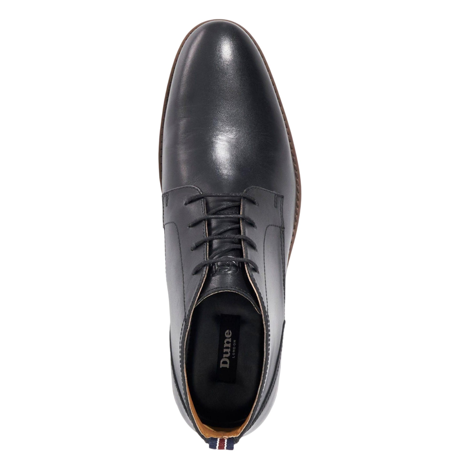 Black - Lifestyle - Dune London Mens Minato Leather Lace Up Ankle Boots