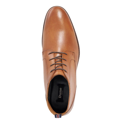 Tan - Lifestyle - Dune London Mens Minato Leather Lace Up Ankle Boots