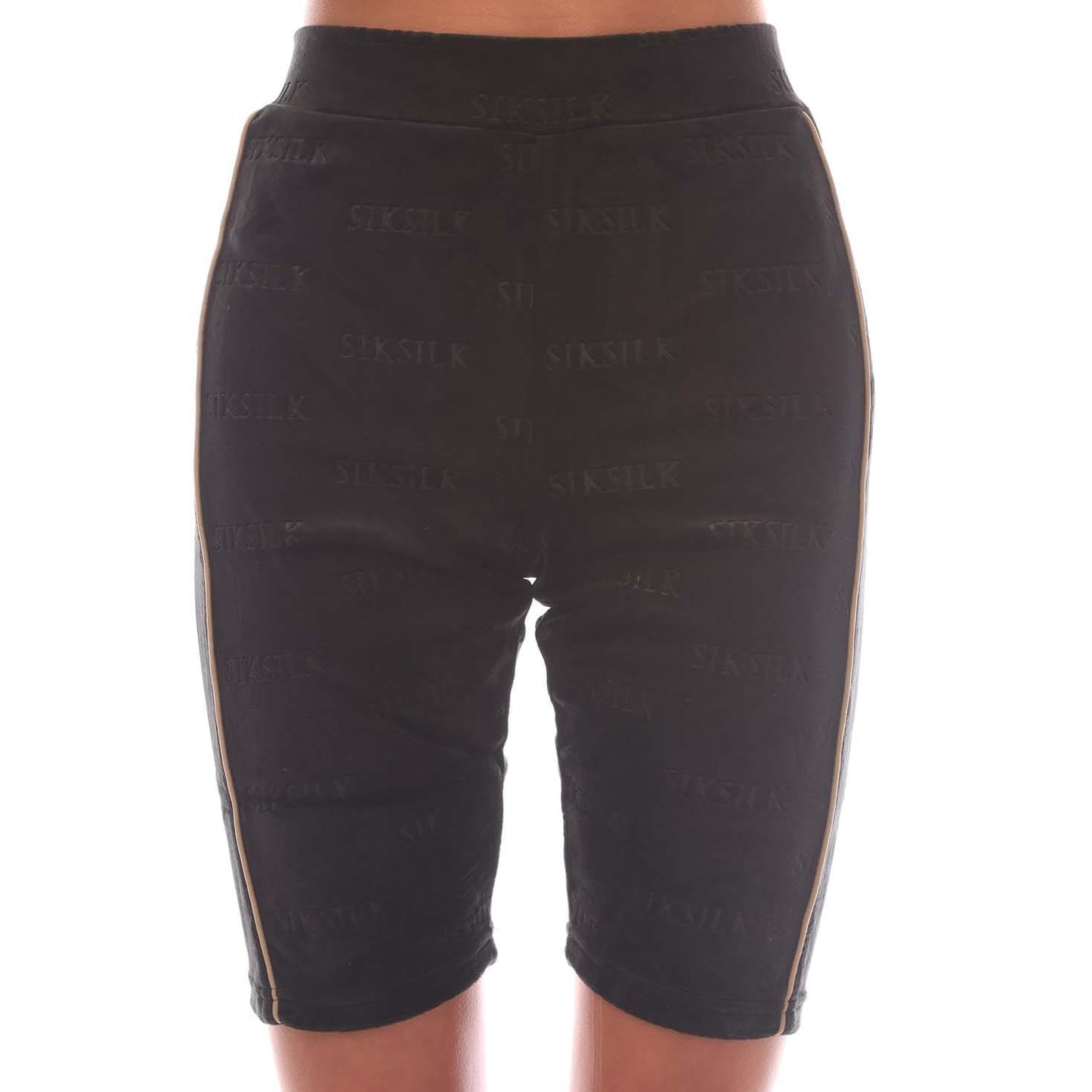 Black - Front - SikSilk Womens-Ladies Cycling Shorts