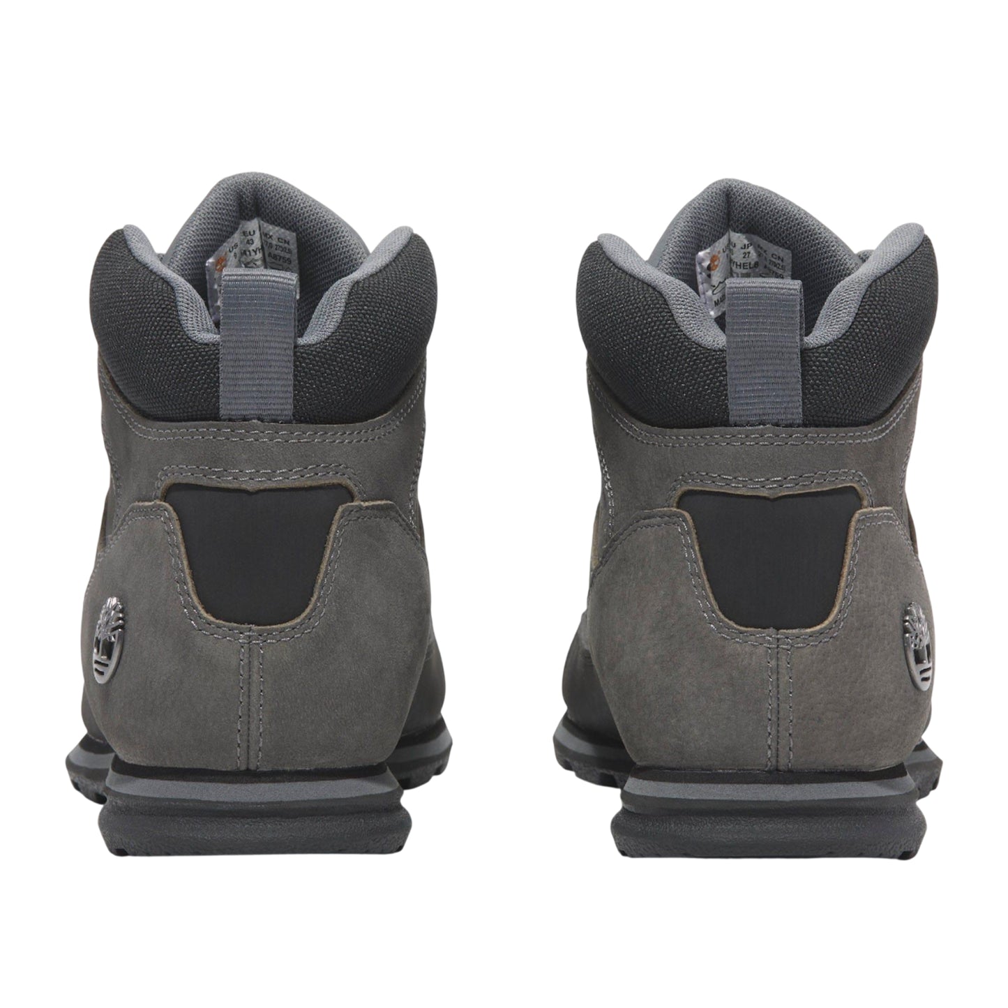 Grey - Back - Timberland Mens Euro Rock Leather Mid Cut Boots
