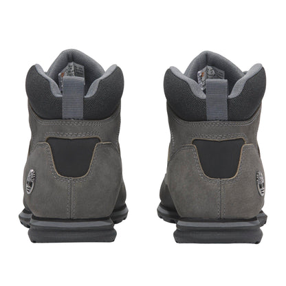 Grey - Back - Timberland Mens Euro Rock Leather Mid Cut Boots