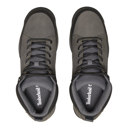 Grey - Pack Shot - Timberland Mens Euro Rock Leather Mid Cut Boots