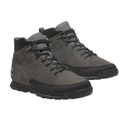 Grey - Front - Timberland Mens Euro Rock Leather Mid Cut Boots