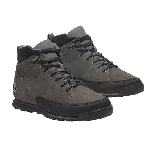 Grey - Front - Timberland Mens Euro Rock Leather Mid Cut Boots