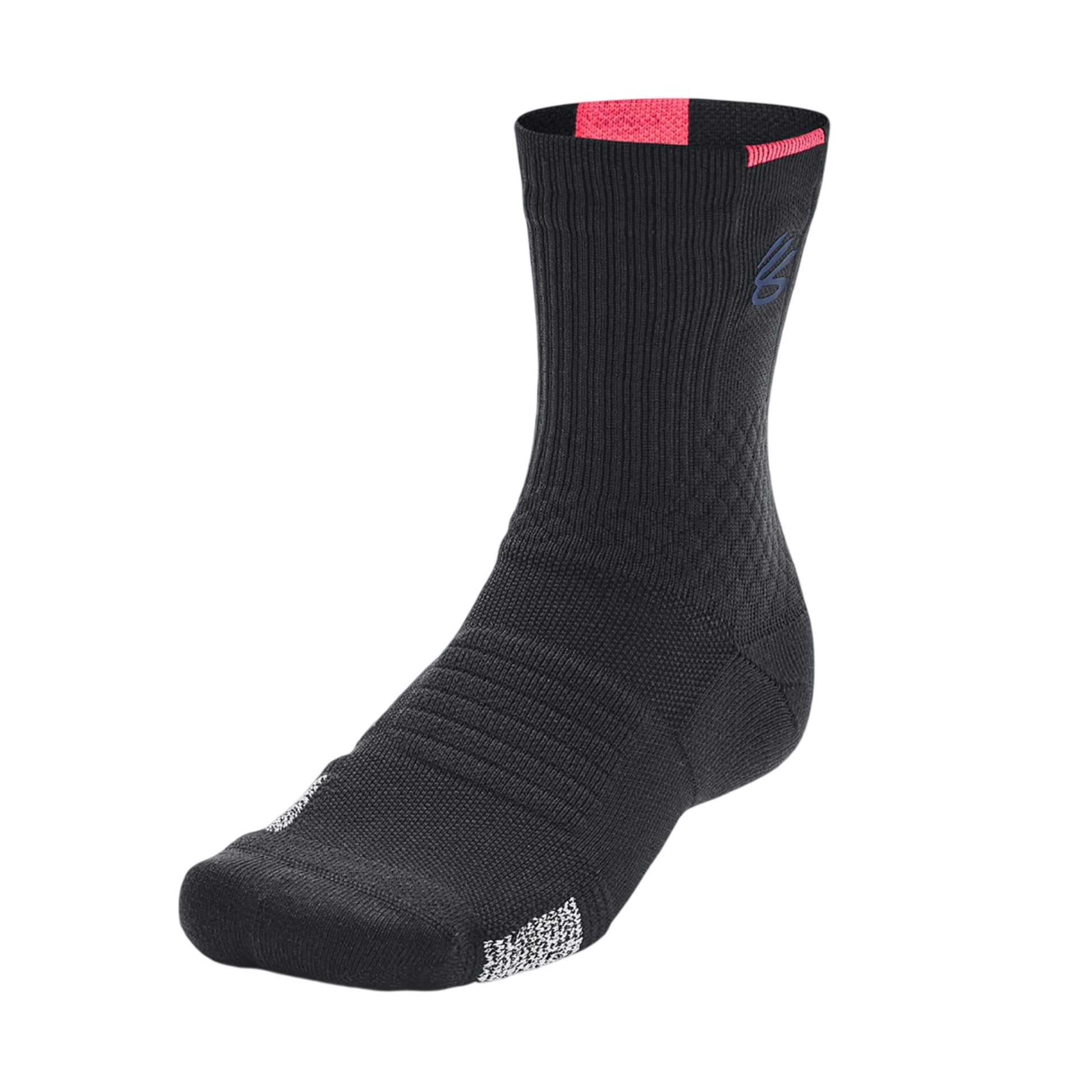 Black - Front - Under Armour Mens Playmaker Mid Cut Crew Socks